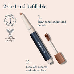 TRE'STIQUE Crayon sourcils extrémité angulée pour tracé précis et naturel.