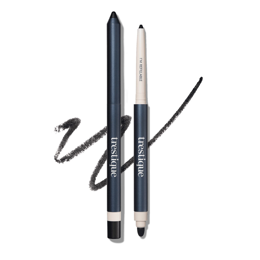TRE'STIQUE Eyeliner Forever Case close-up, showcasing refillable design for sustainable beauty.