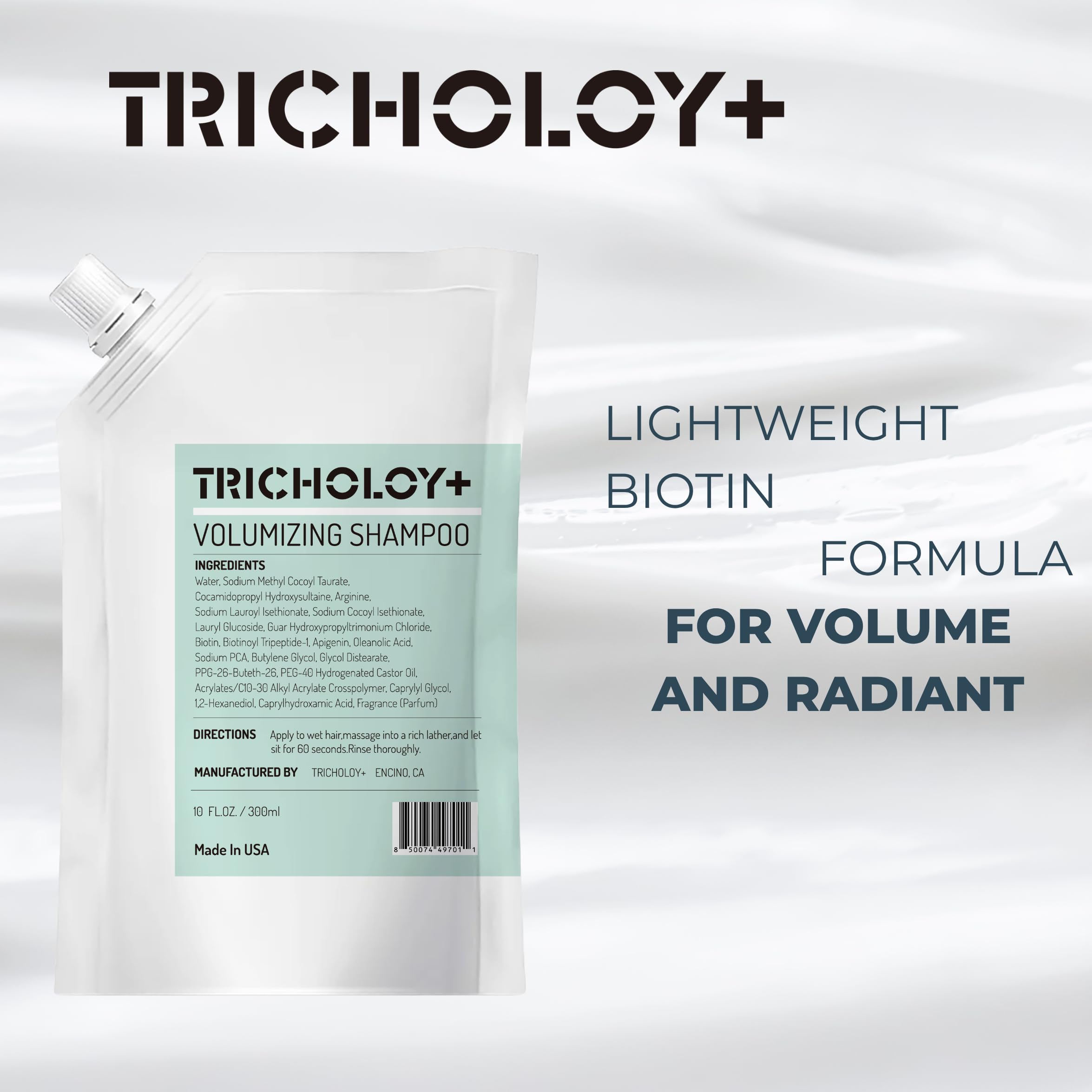 Tricholoy+ Utilisation quotidienne simple, rinçage rapide et coiffage facilité.