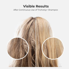 Tricholoy+ texture cheveux renforcée après usage régulier.