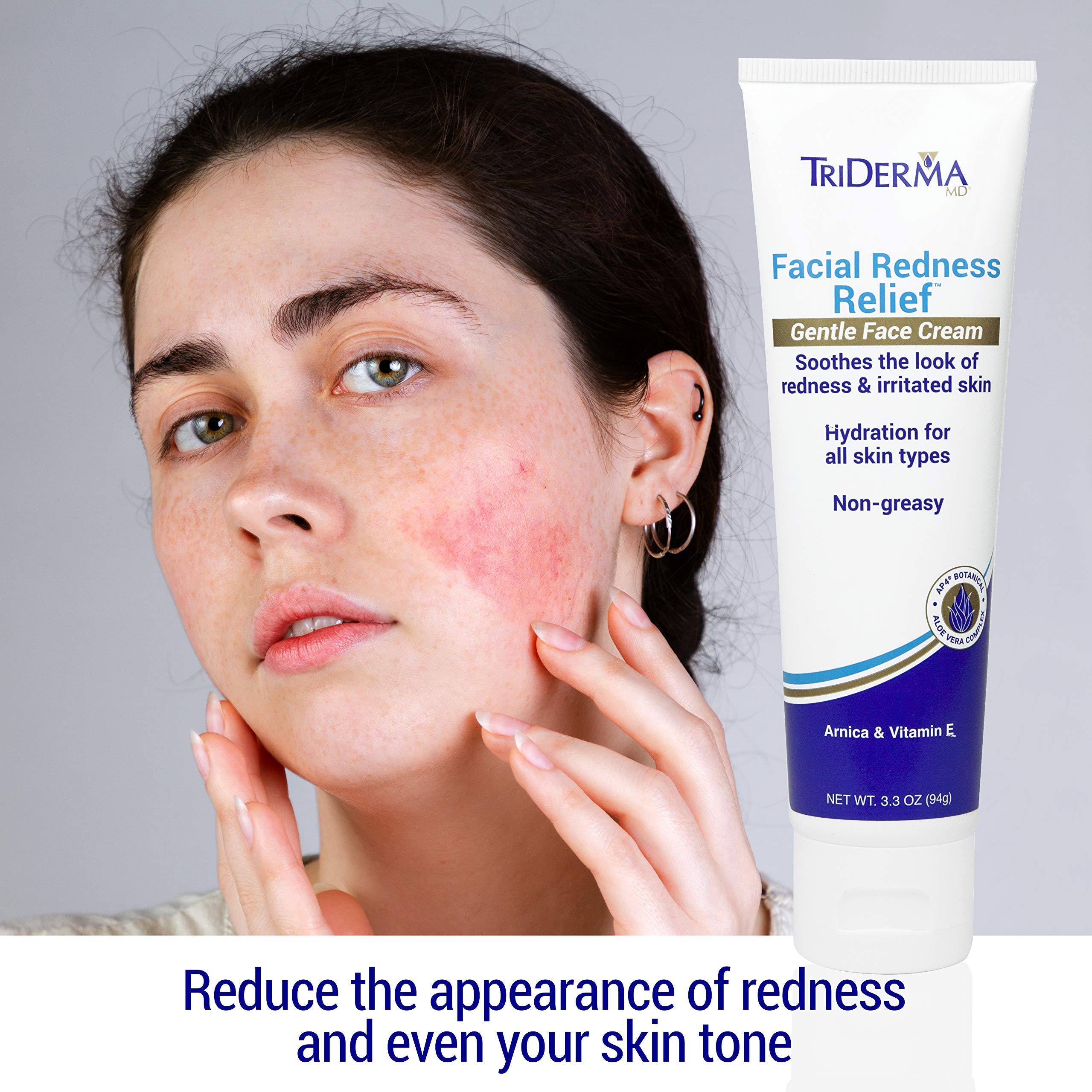 TriDerma crème hydratante pour peau sensible, texture légère et soin quotidien.