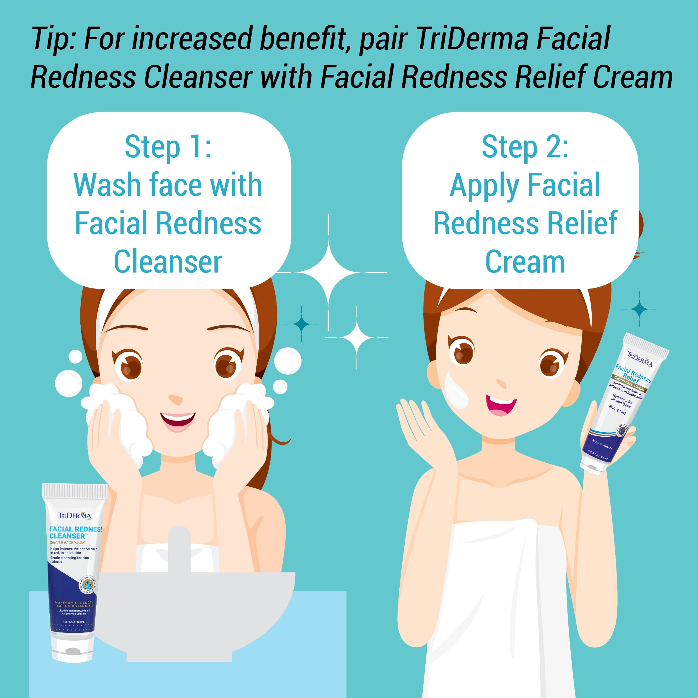 TriDerma crème sans parfum ni parabènes convient aux peaux sensibles.