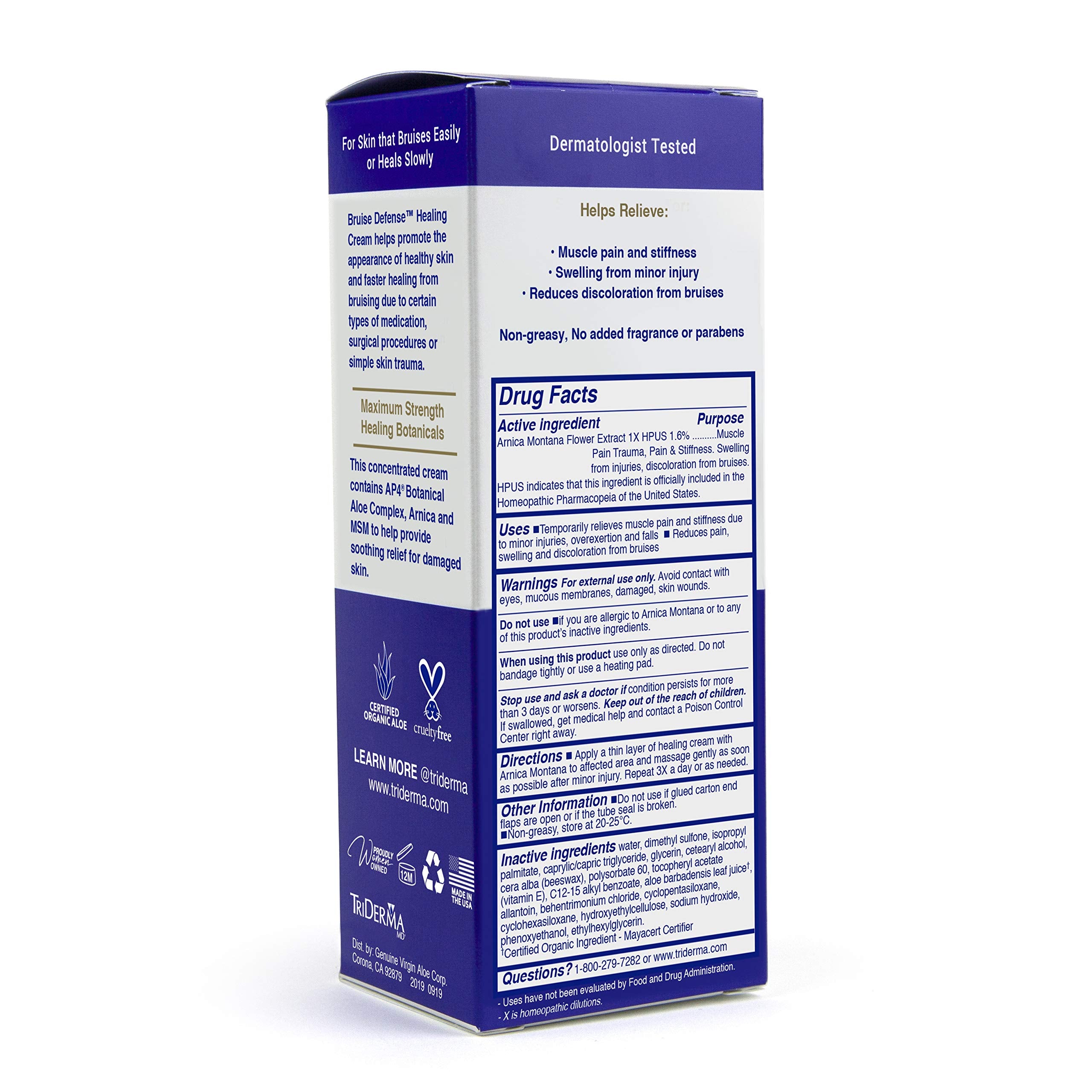 Peau sensible compatible TriDerma, sans parfum.