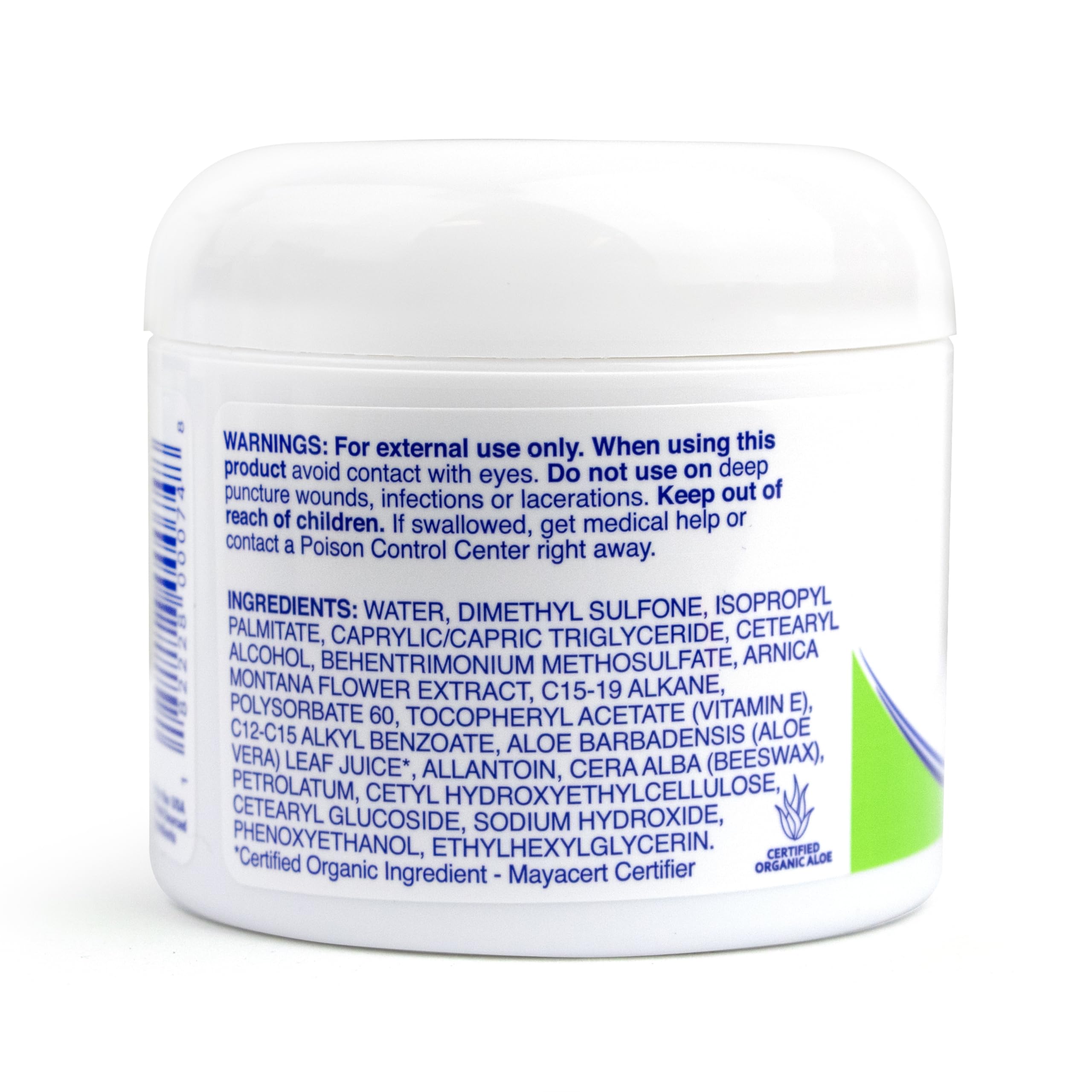TriDerma Vein Defense Crème AP4 Aloe Vera, complexe hydratant sans parfum.
