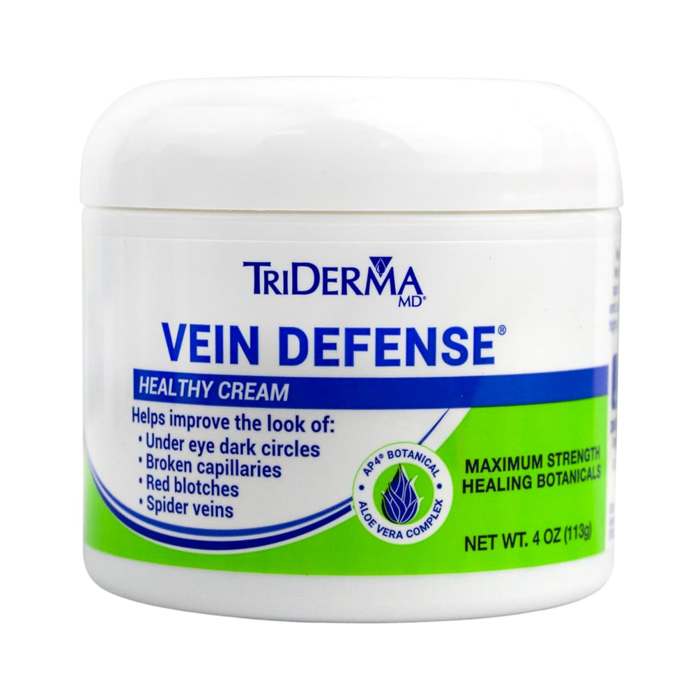 TriDerma Vein Defense Crème, bouteille 125 ml, texture légère pour peau sensible.