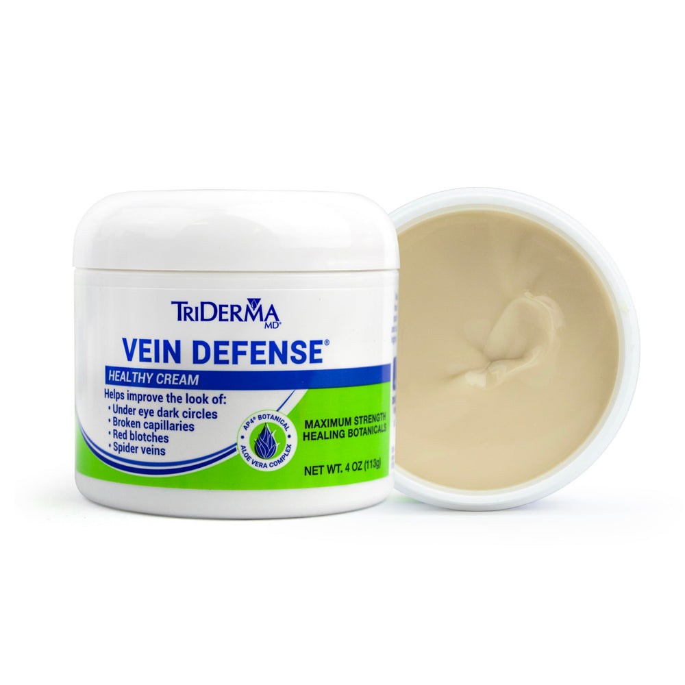TriDerma Vein Defense Crème utilisation quotidienne sur le visage et le cou.