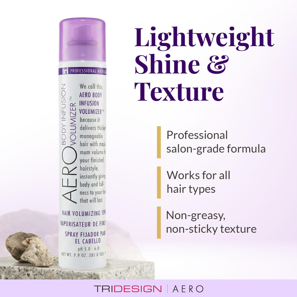 TRIDESIGN Aero Body Infusion — Effet volume et brillance visibles après usage.
