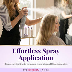 TRIDESIGN Aero Body Infusion — Cheveux humides pour un corps et brillance accrus.