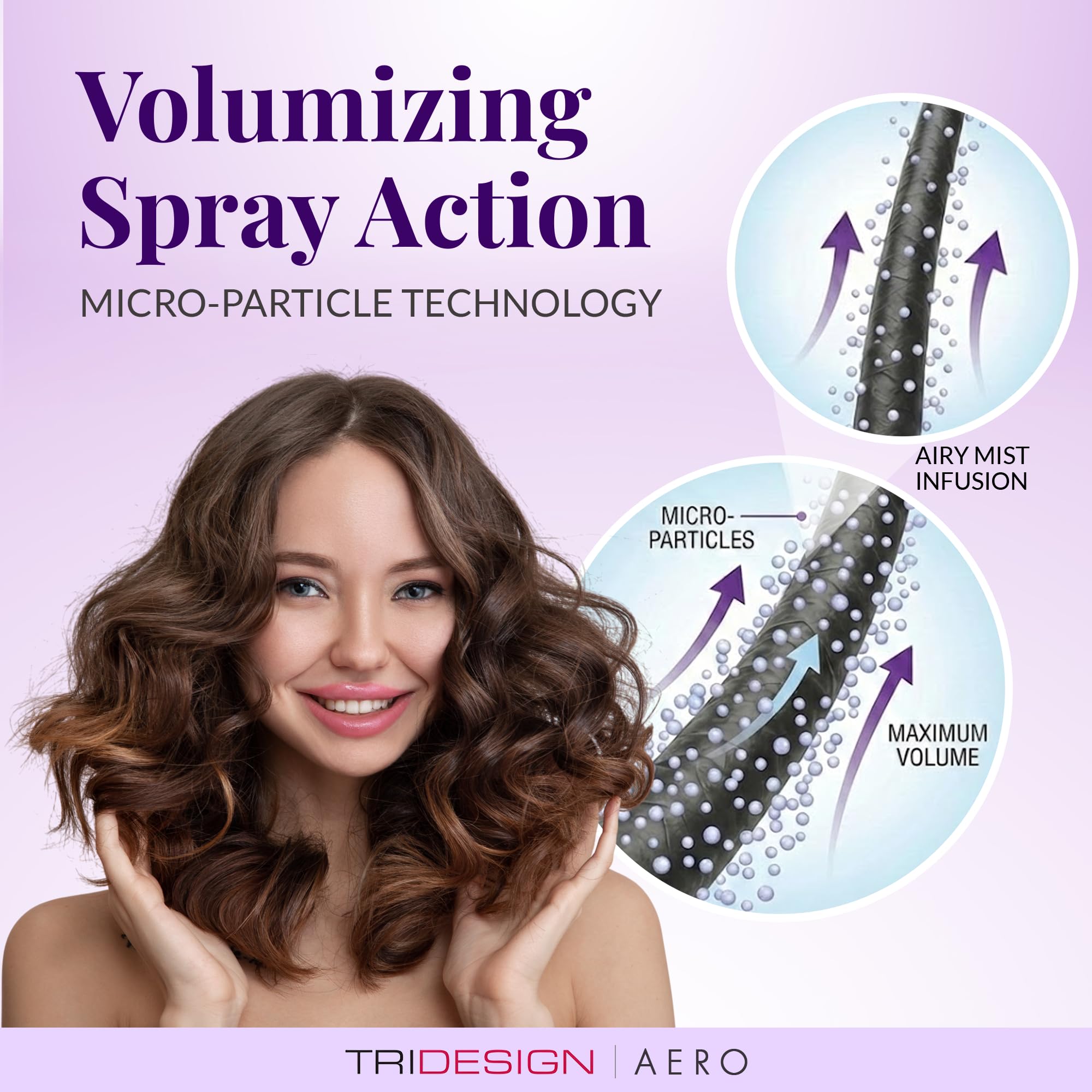TRIDESIGN Aero Body Infusion — Volume pour cheveux fins et texture naturelle.
