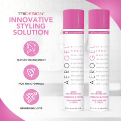 TRIDESIGN Aerogel Hairspray, brume-brillante pour du volume et une brillance durable.