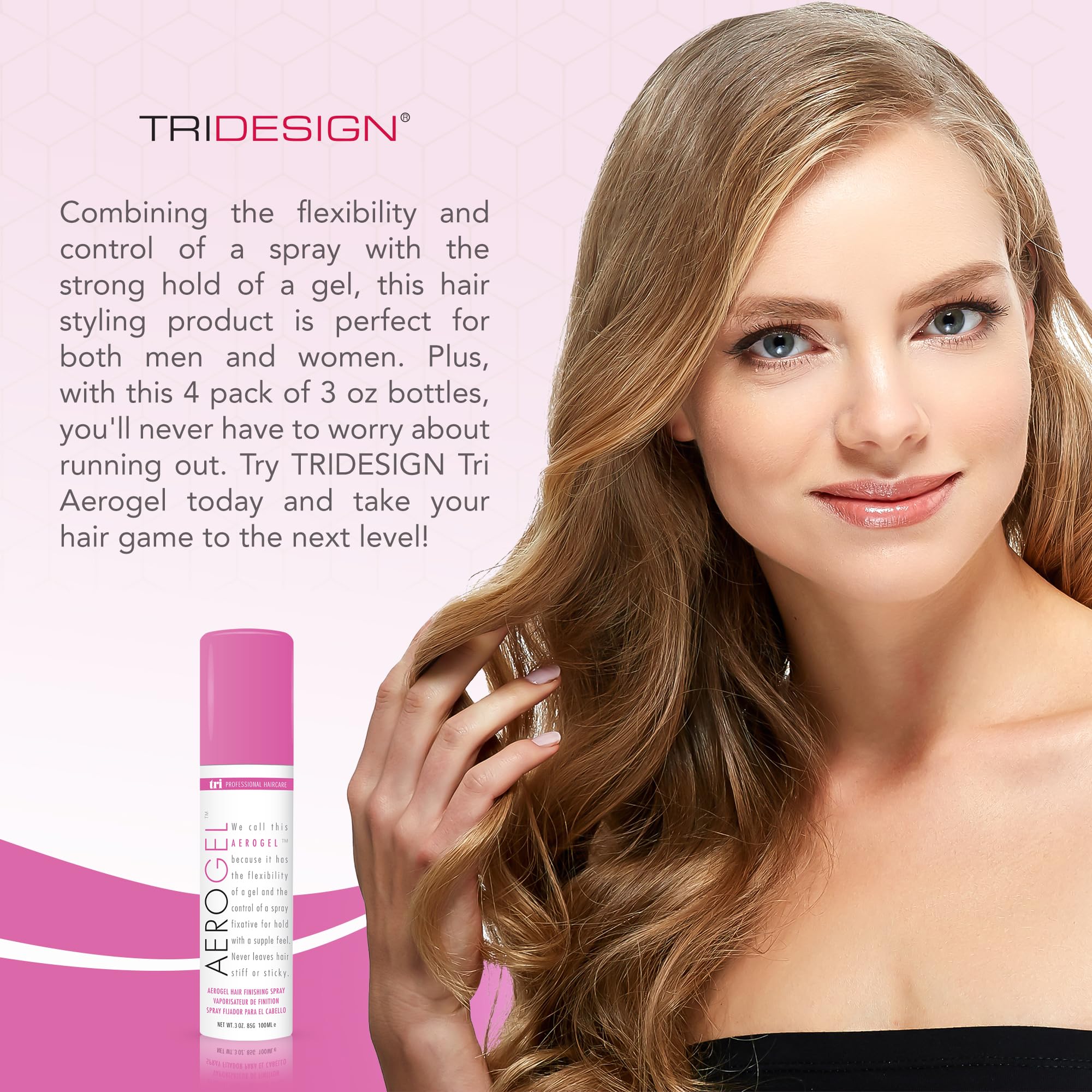 TRIDESIGN Aerogel Hairspray, parfum discret lors de l’utilisation.