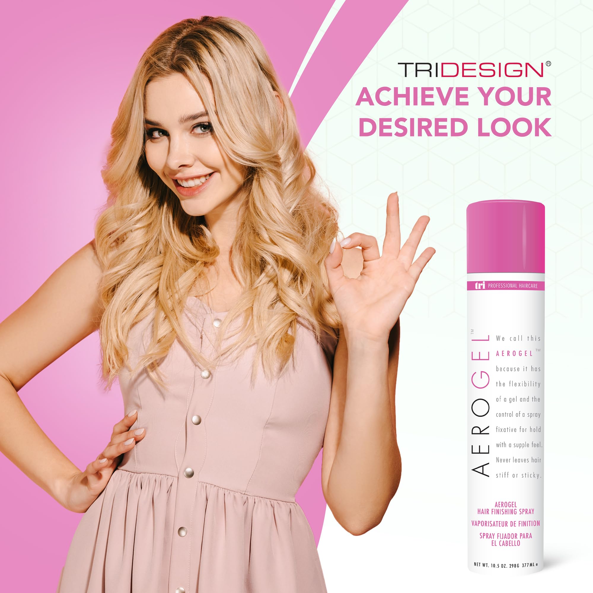 TRIDESIGN Aerogel laisse les cheveux propres et frais toute la journée.