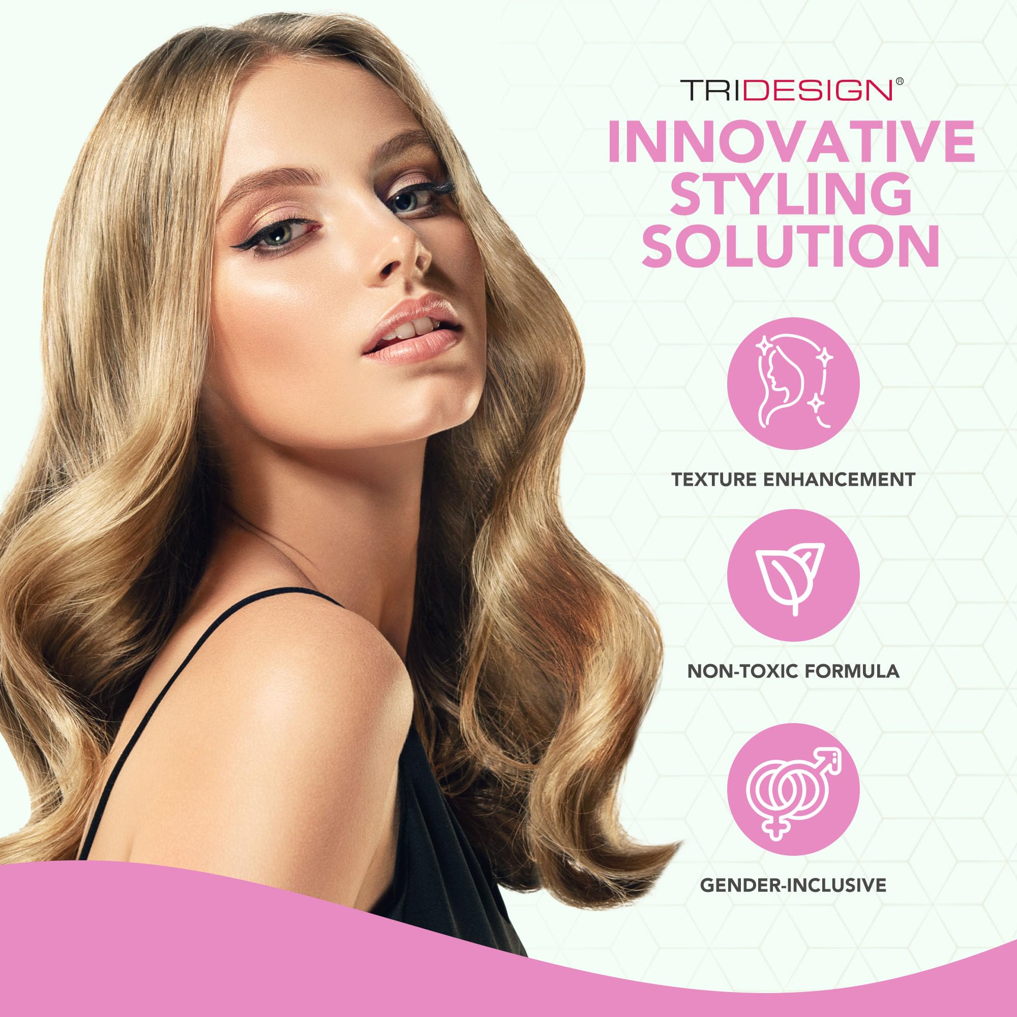 TRI Design Aerogel tenue flexible qui convient aux cheveux texturés et dynamiques.
