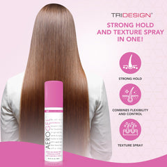 TRIDESIGN Fixatif Aérogel – Tenue flexible adaptée à toutes les textures capillaires.