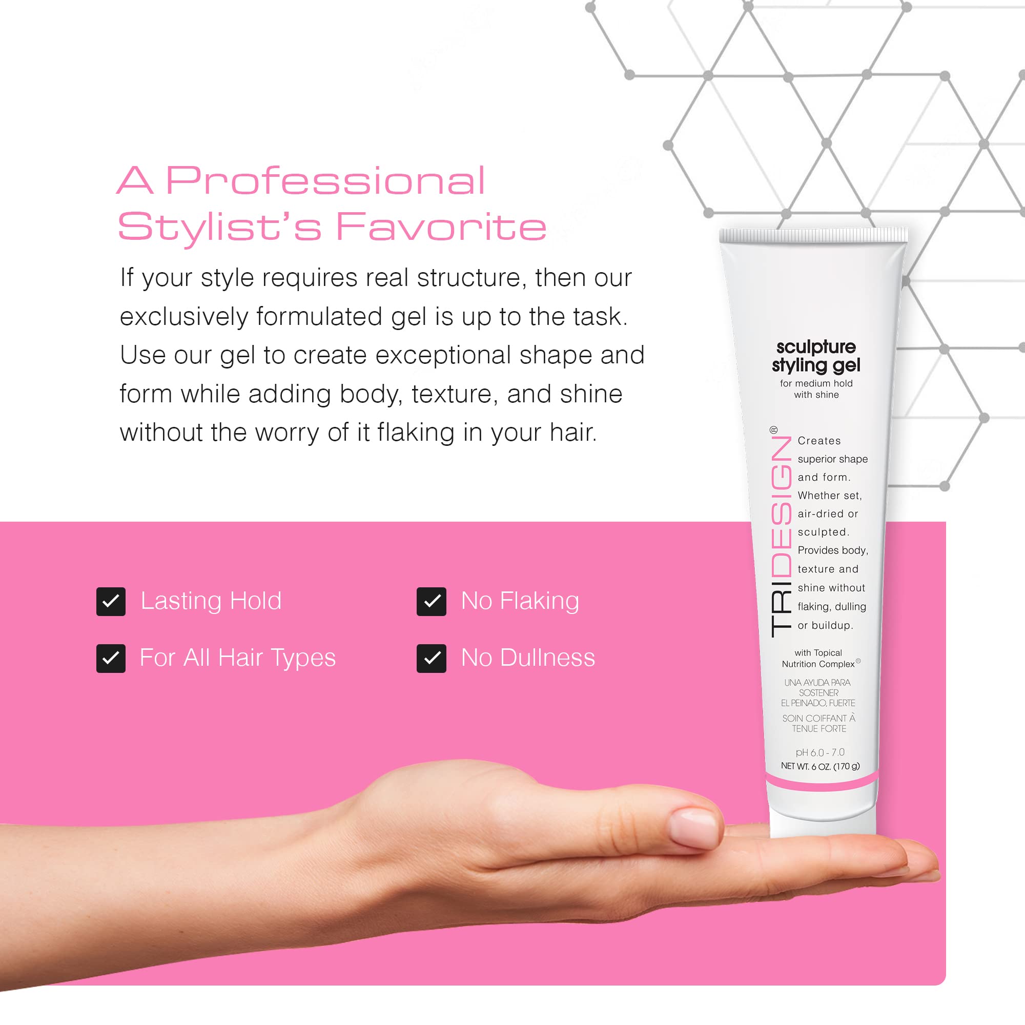 TRIDESIGN Gel Sculptant: définition des boucles et contrôle du volume.