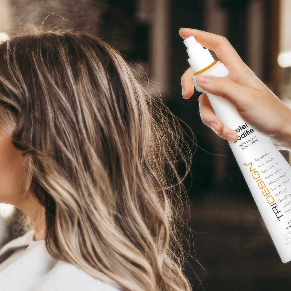 TRIDESIGN Protein Bodifier all-hair-types suitable for thin, limp, or voluminous styles.