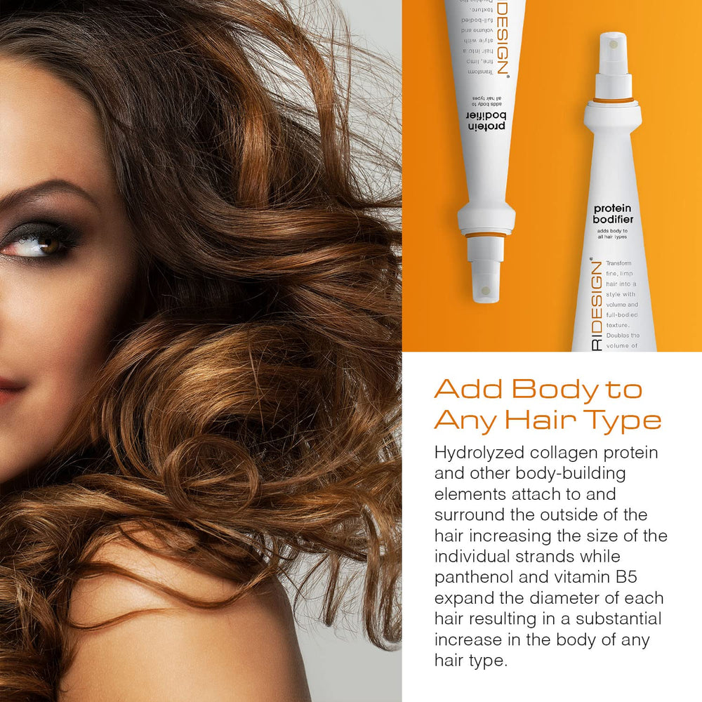 TRIDESIGN Protein Bodifier lift-hair creates visible body and movement.