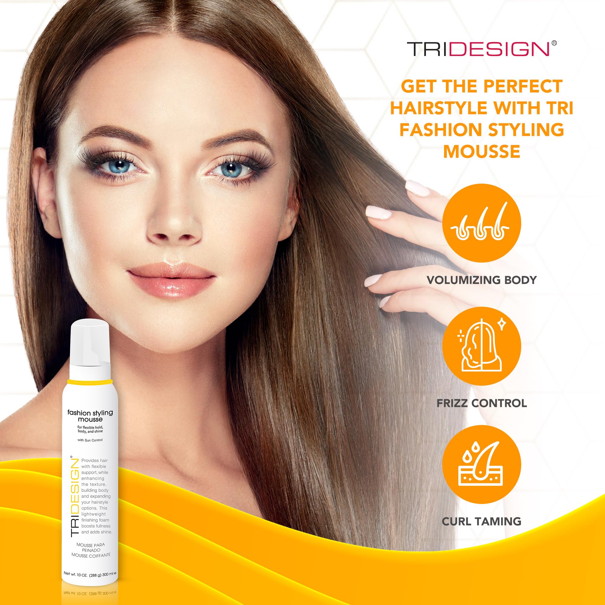 TRI Fashion Mousse : définition des boucles avec une tenue légère et flexible.