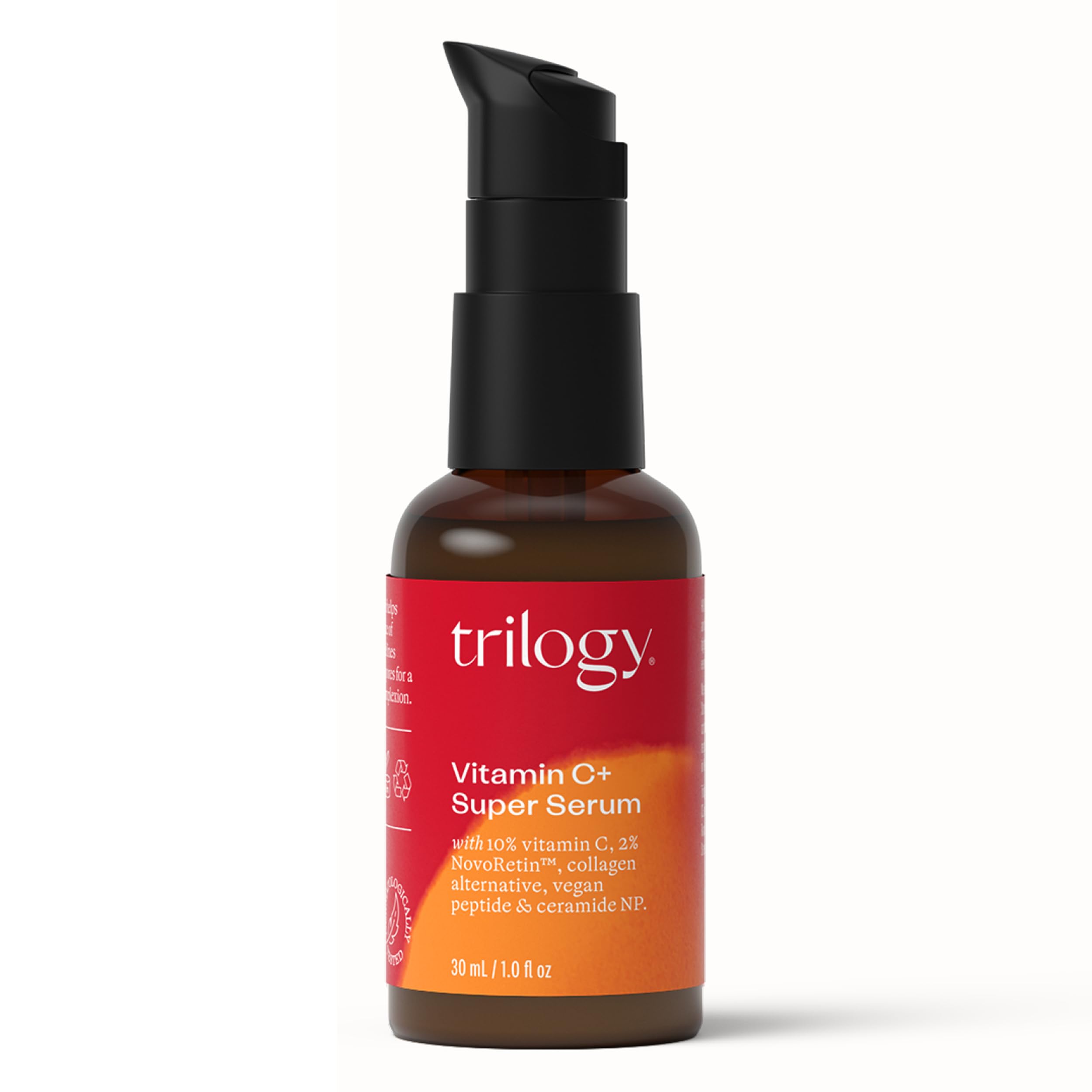 Sérum Trilogy vitamine C+ – flacon pompe, application facile et teint lumineux