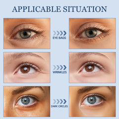 TRIMYFITER crème contour des yeux, application en U pour rafraîchir.