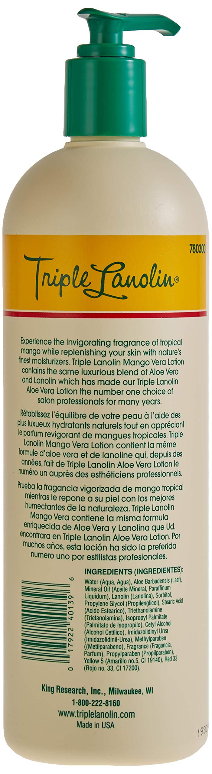 Application rapide de Triple Lanolin Mango Vera sur la peau.