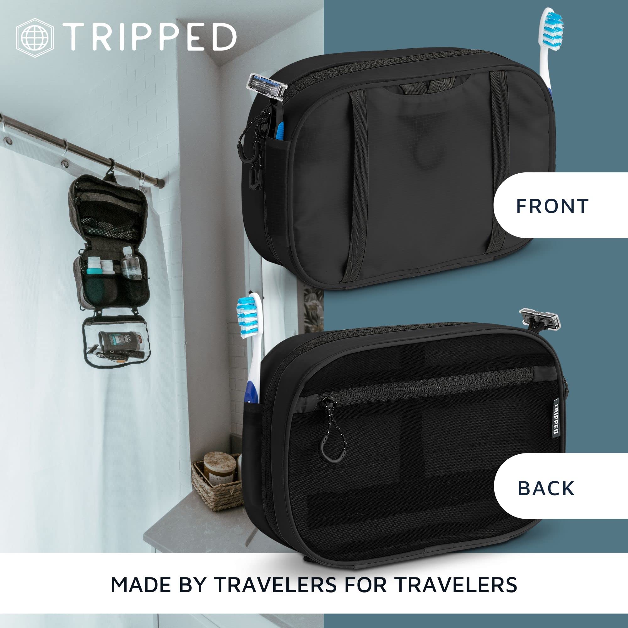 TRIPPED Ensemble trousse voyage compact et organisé
