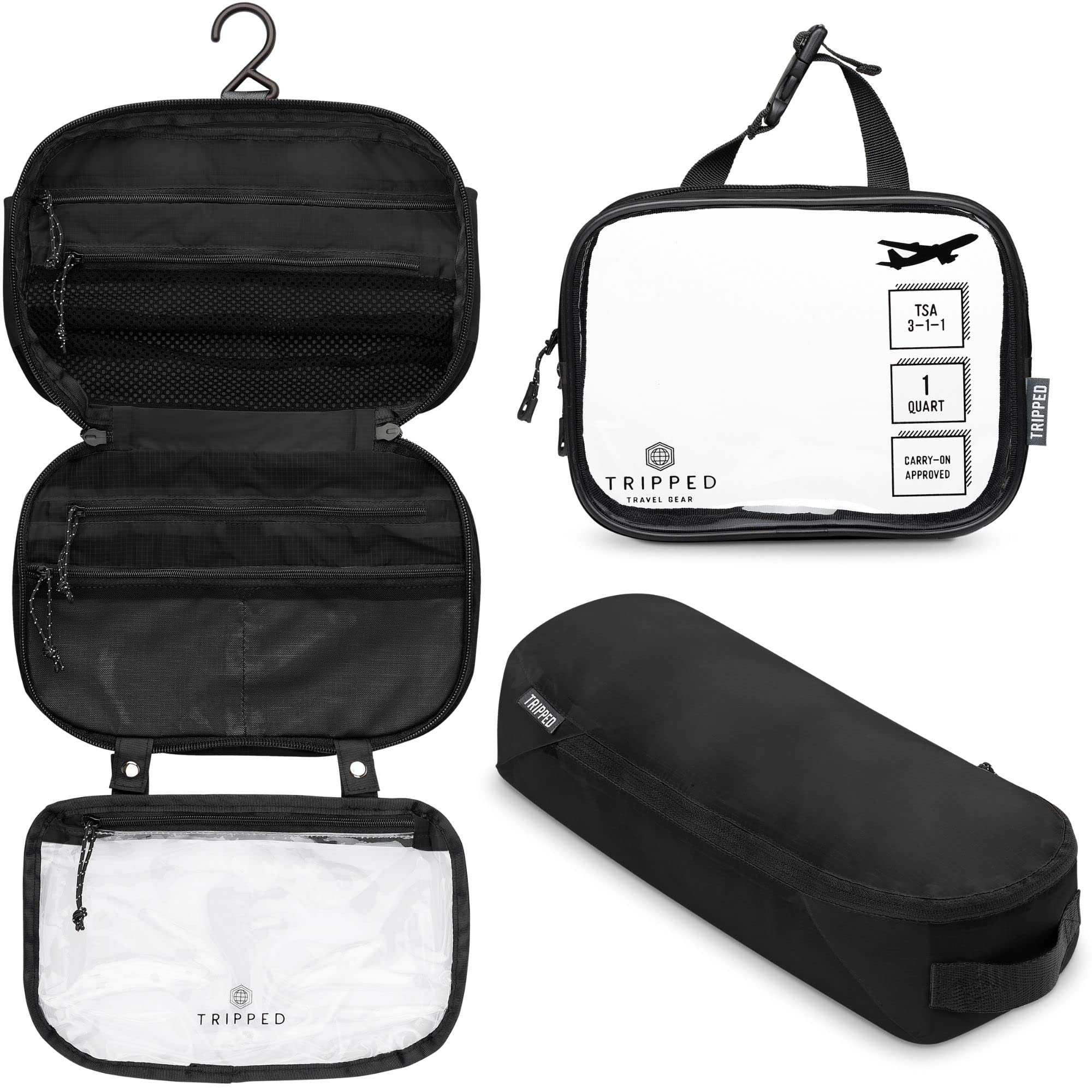 TRIPPED Trousse de toilette pendante pour accès rapide et rangement optimisé