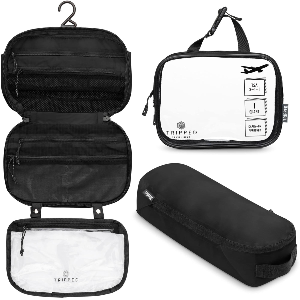 TRIPPED Trousse de toilette pendante pour accès rapide et rangement optimisé