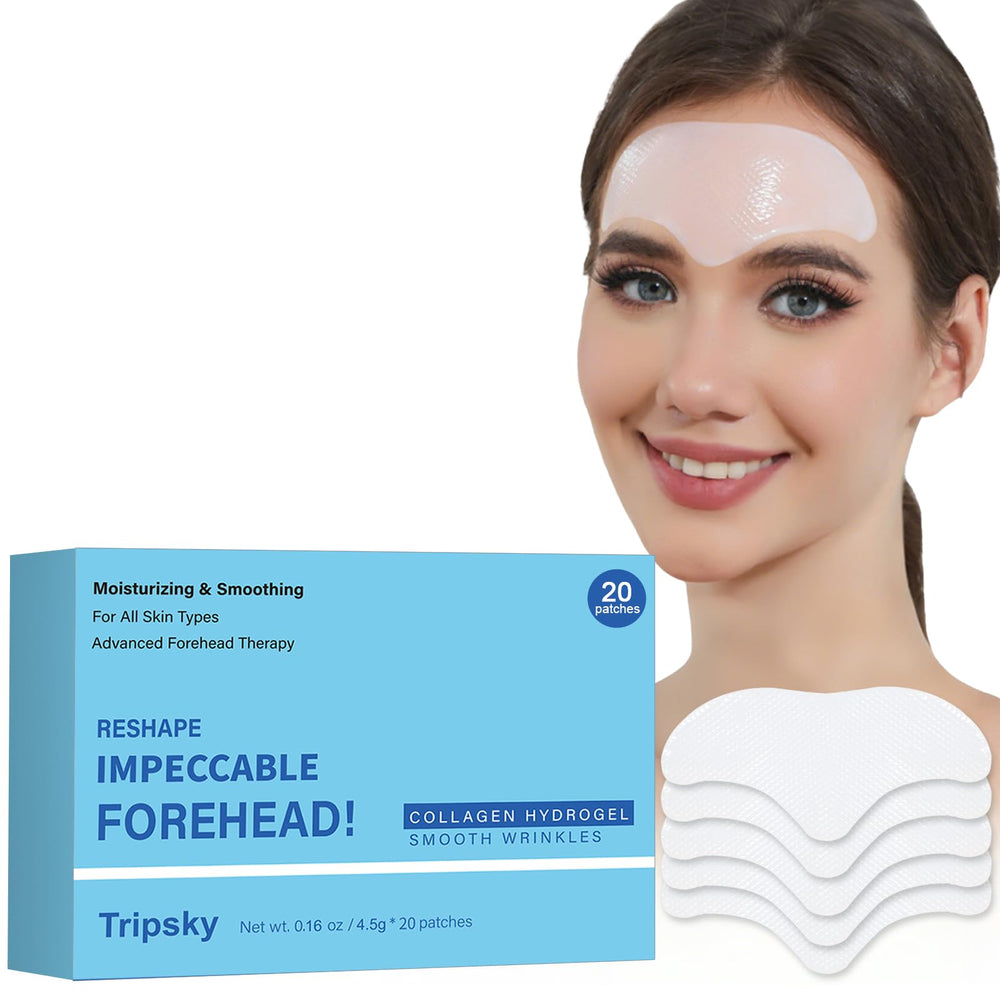 Tripsky forehead wrinkle patches 20pcs smooths lines and hydrates skin