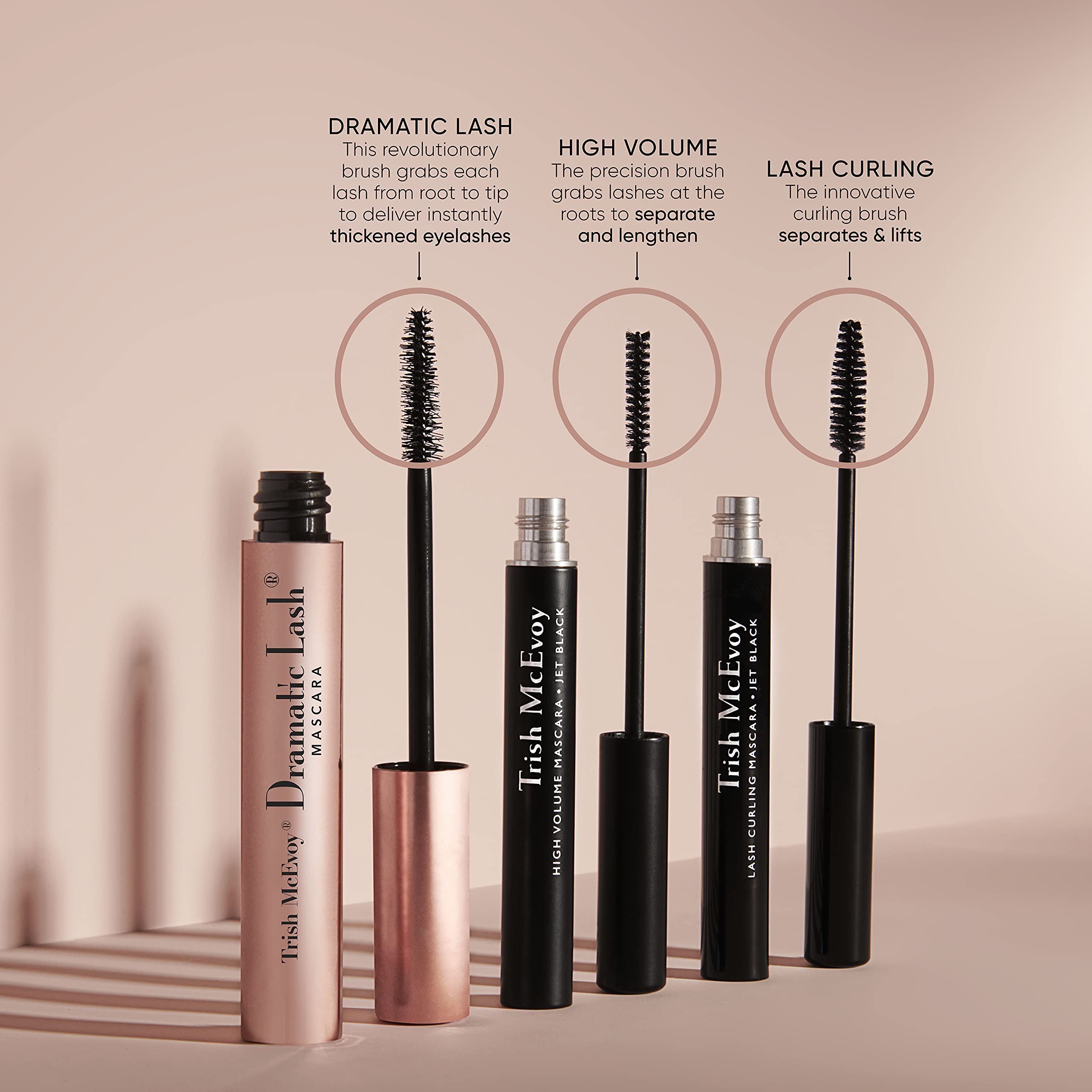 Trish McEvoy Lash Curling Mascara : réduction des traces lors du démaquillage pour un retrait net.