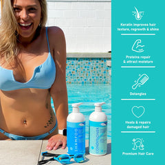 TRISWIM Après-Shampoing brillance cheveux après usage.