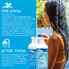 TRISWIM Coffret soin cheveux nageurs: duo complet pour cheveux après natation.
