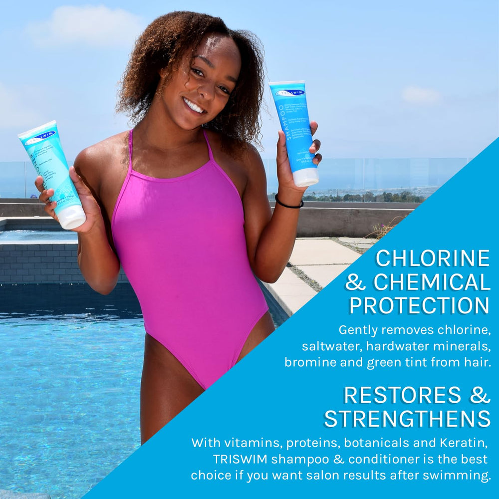 TRISWIM Gel douche échantillon, mini-flacon, hydratation rafraîchissante après la natation.