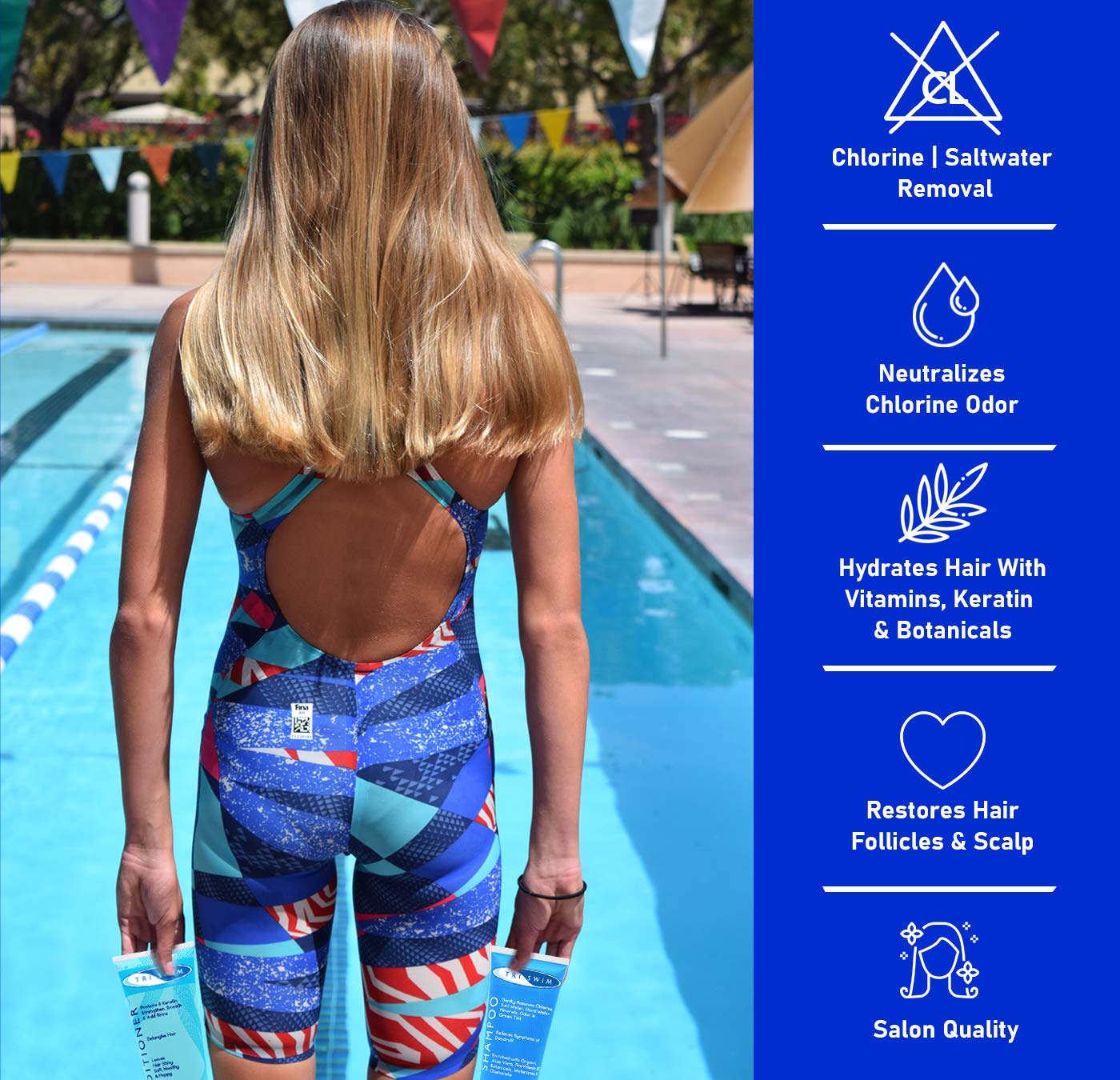 Ingrédients TRISWIM : aloès et Pro-Vitamine B5 pour hydrater les cheveux