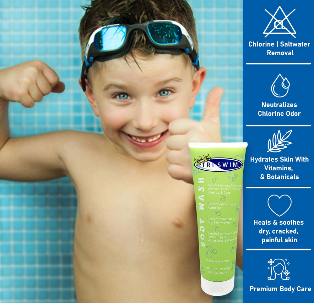 TRISWIM KIDS ZEN LIME MANGO : senteur tropicale rendant la douche plus agréable.