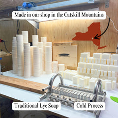 Troutcreeksoaps atelier New York, savon façonné en petites séries.