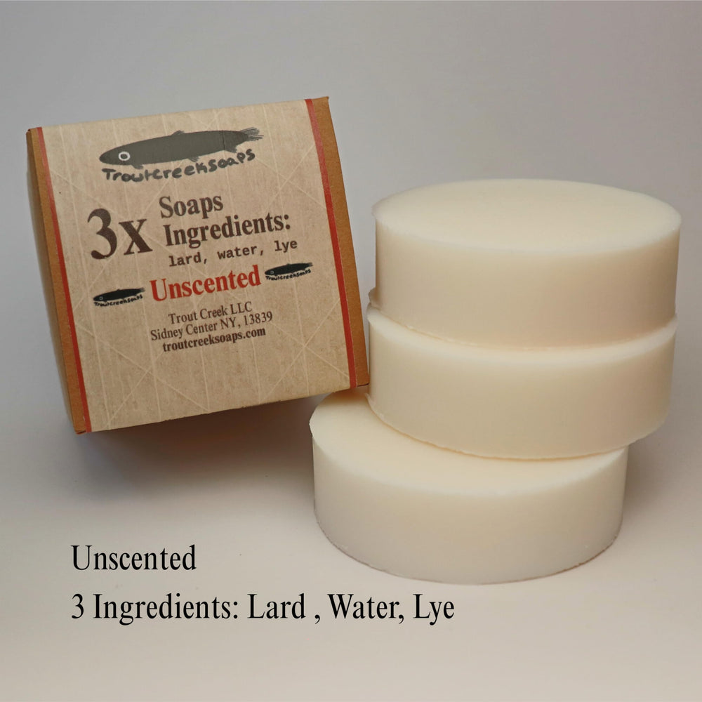 Emballage en papier minimaliste Troutcreeksoaps, option éco-responsable.