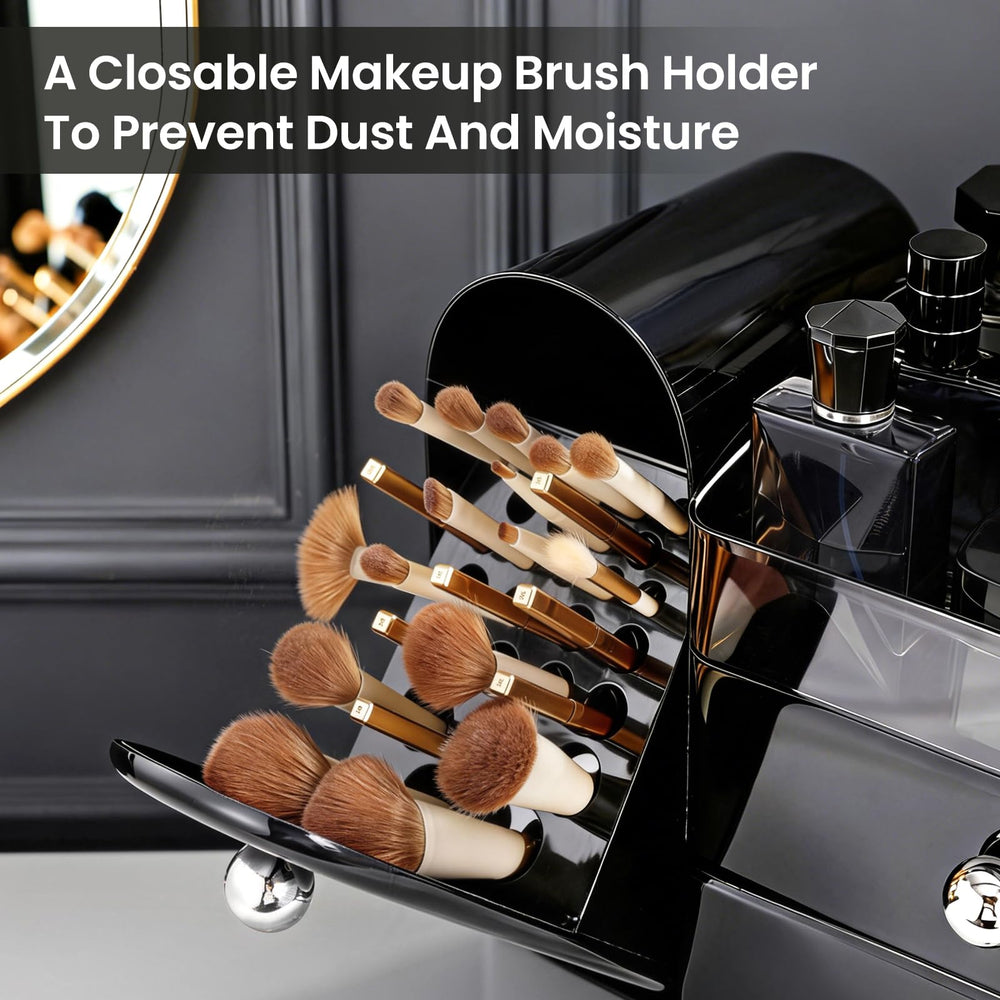 Rangement pour soin peau et maquillage TRQWRO, tout reste en ordre.