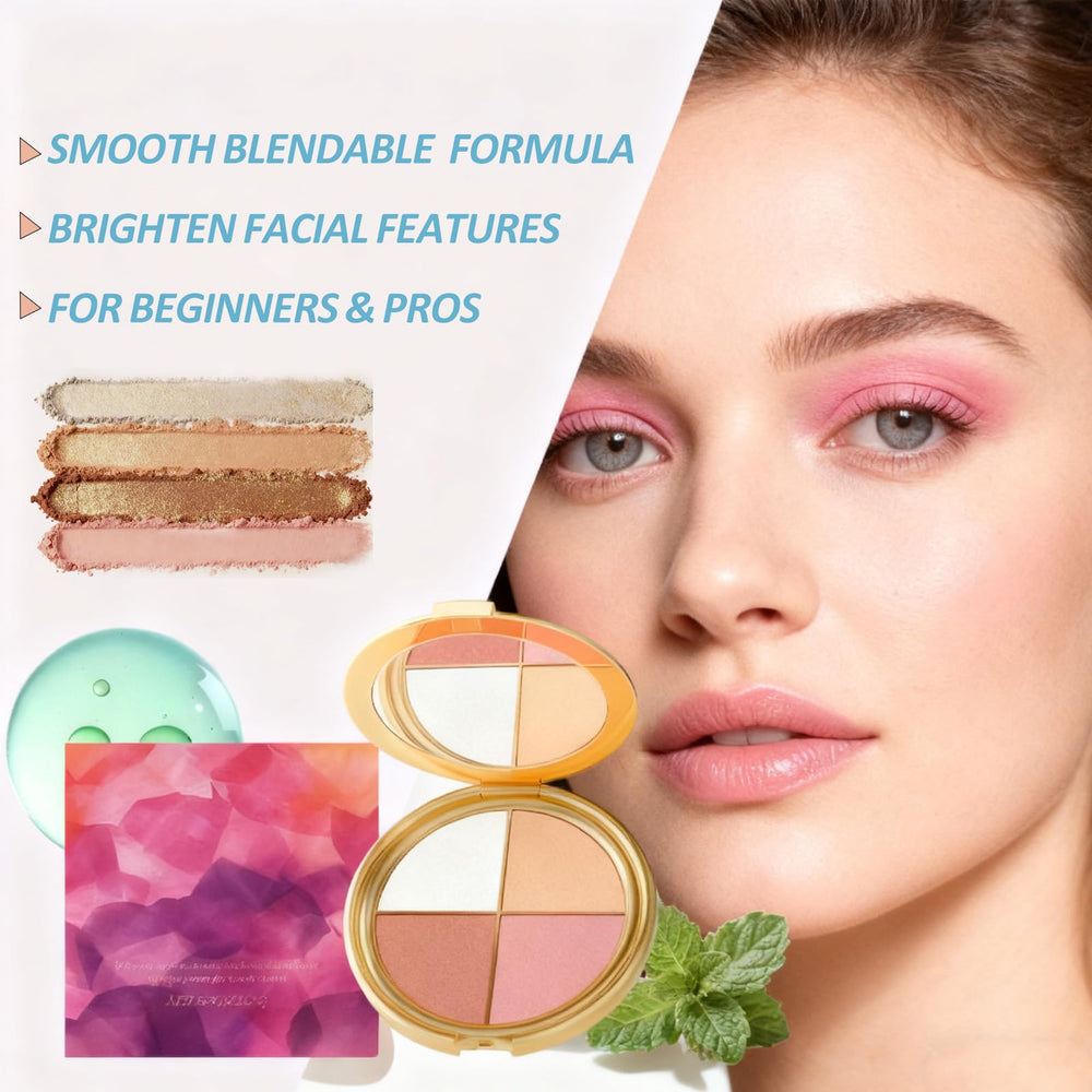 Maquillage de voyage TRTYEF : palette compacte et pratique.