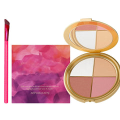 Palette TRTYEF Yeux-Joues 4-en-1 : éclat durable et fusion fluide.
