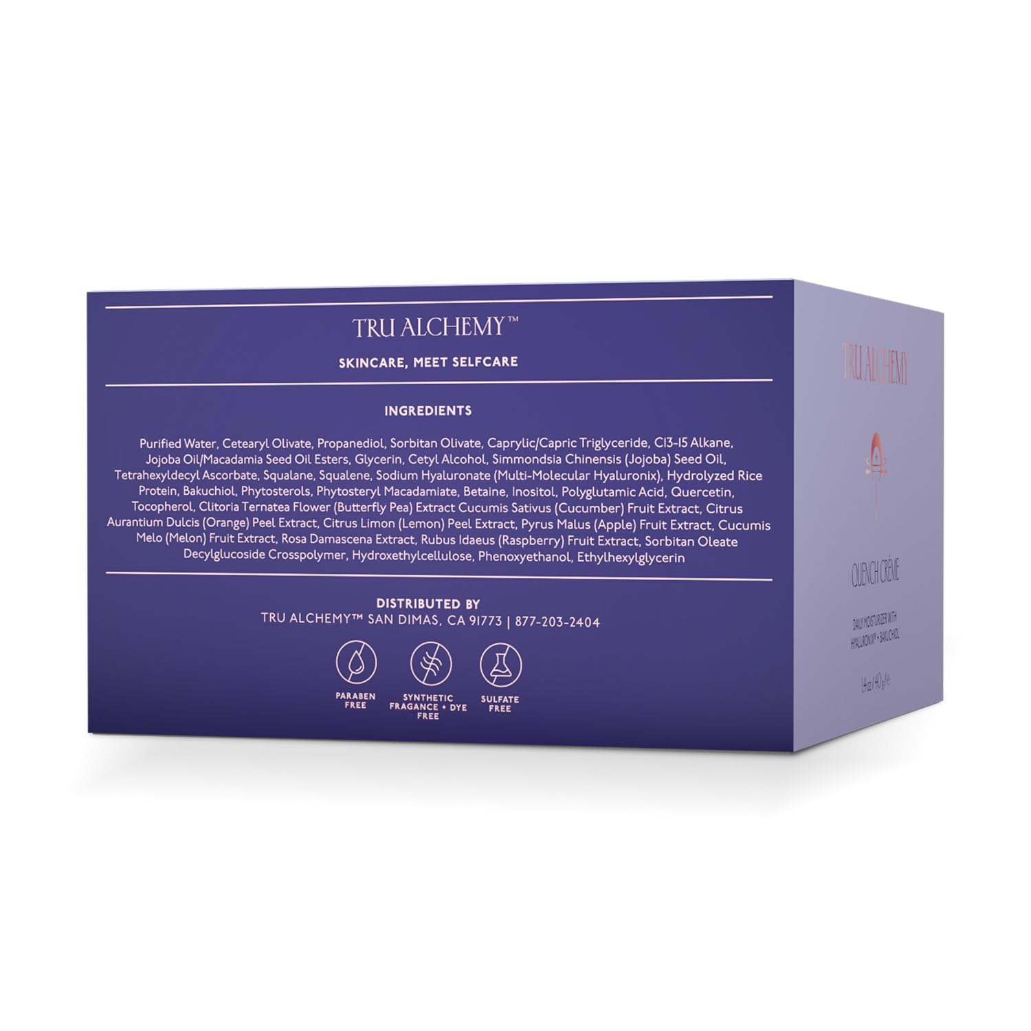 Tru Alchemy Quench Crème – produit sans cruauté animale certifié.