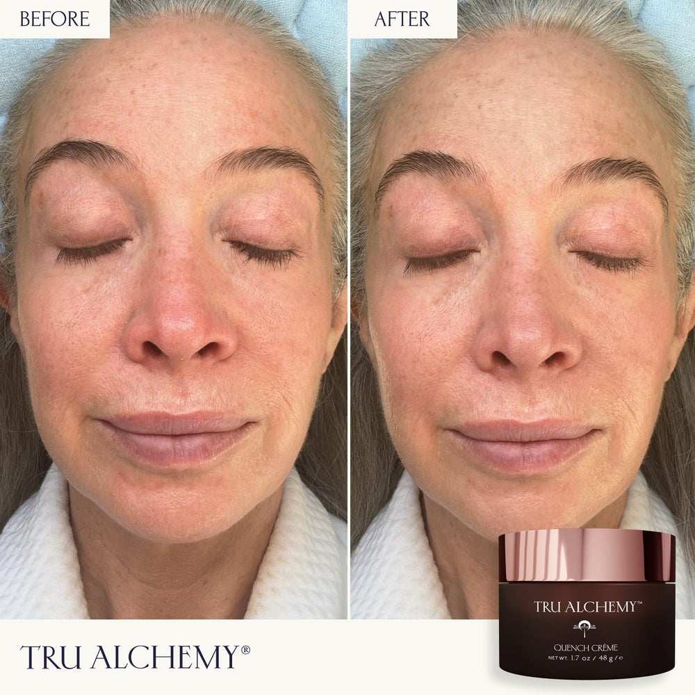 Tru Alchemy Quench Crème – texture crémeuse lisse la peau.
