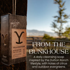 Savon Tru Fragrance Beauty Bunkhouse gros plan texture: Texture artisanale riche.