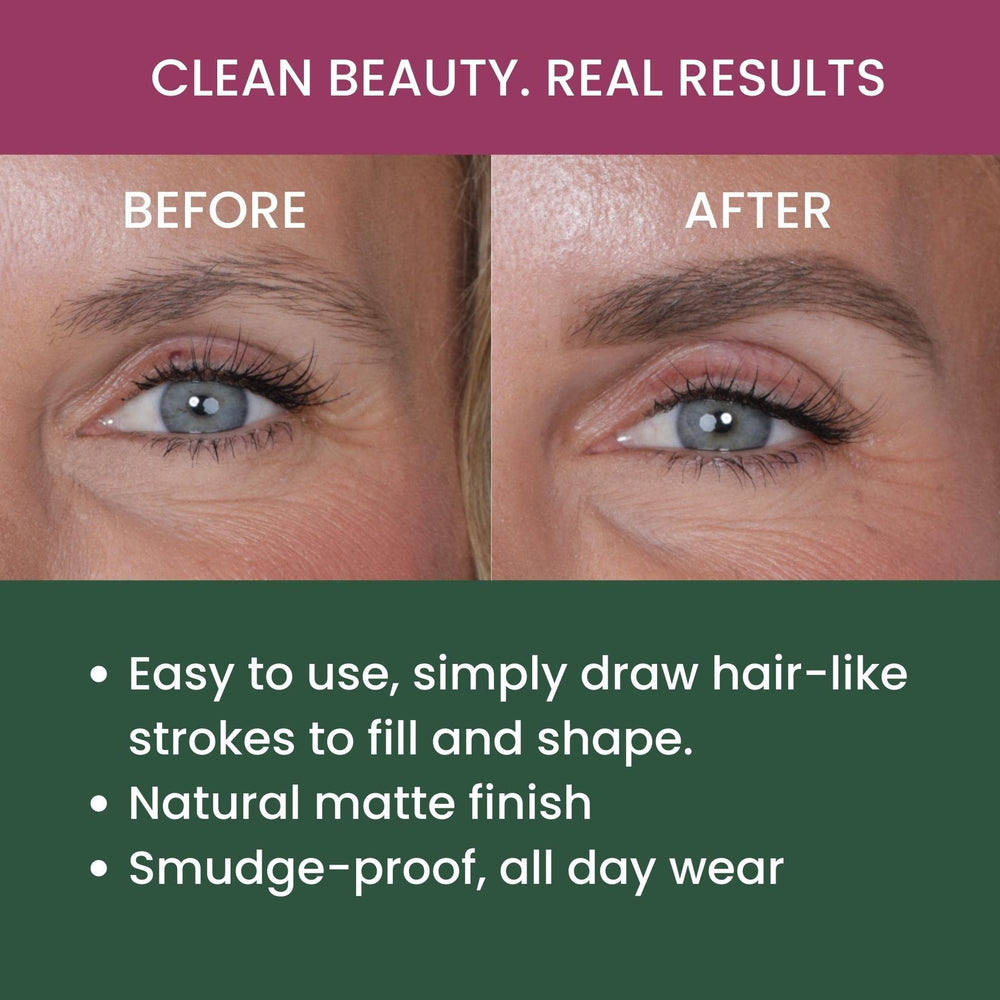 True + Luscious Brow Definer brosse de peignage intégrée, mélange rapide.