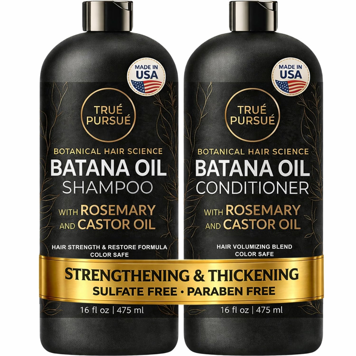 trué-pursué shampoing batana en flacon, texture nourrissante et démêlage facile