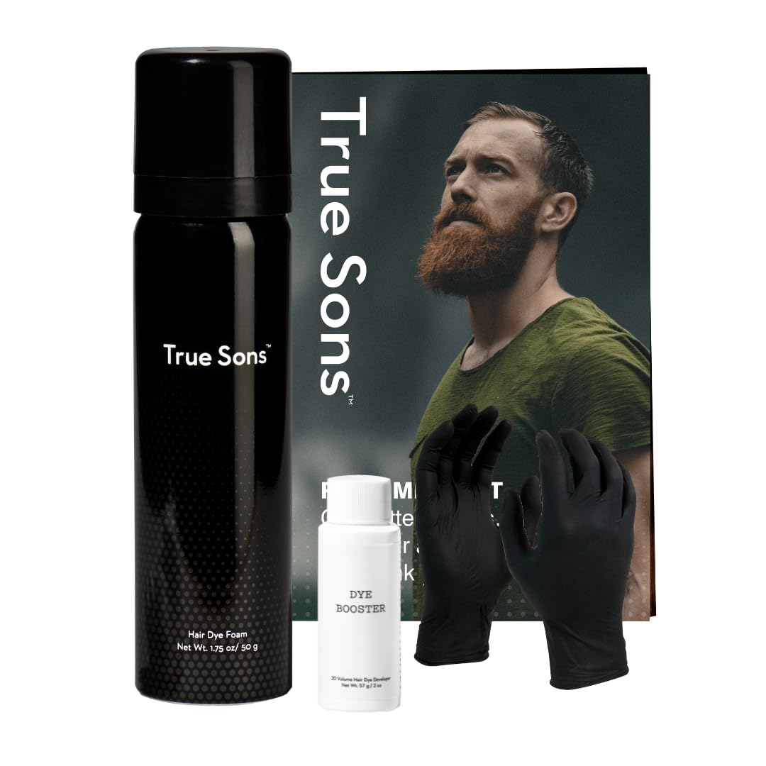 True Sons Mousse coloration cheveux homme – teinte naturelle rapide et facile