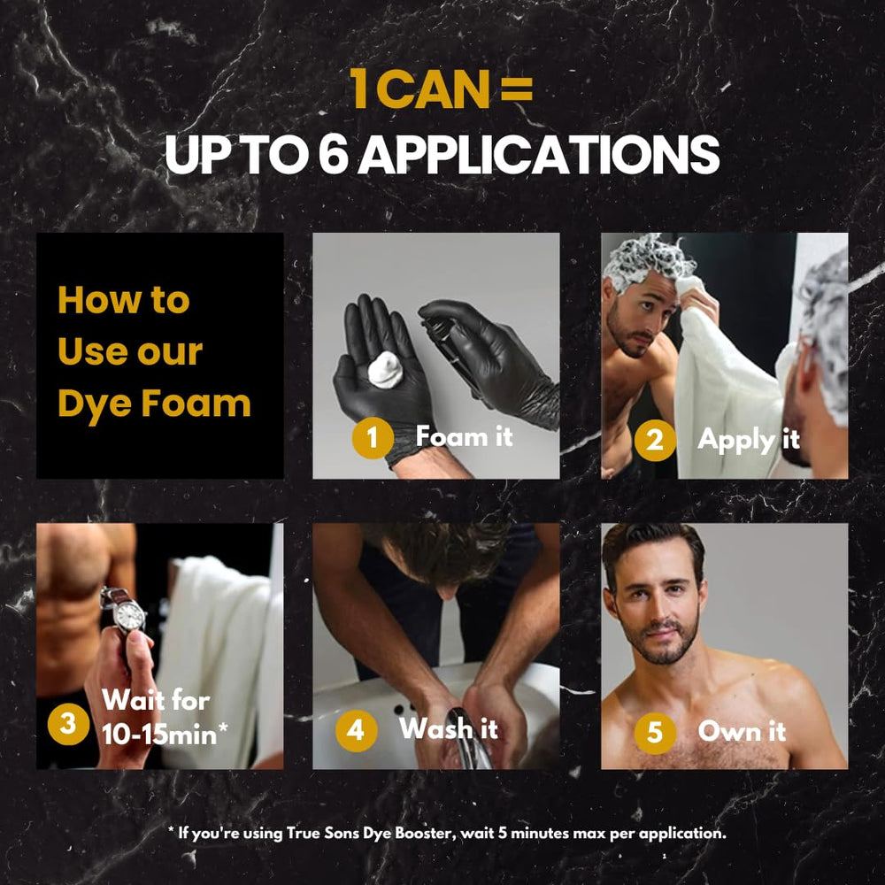 True Sons Utilisation Barbe Moustache - teinte adaptée pour poils faciaux.