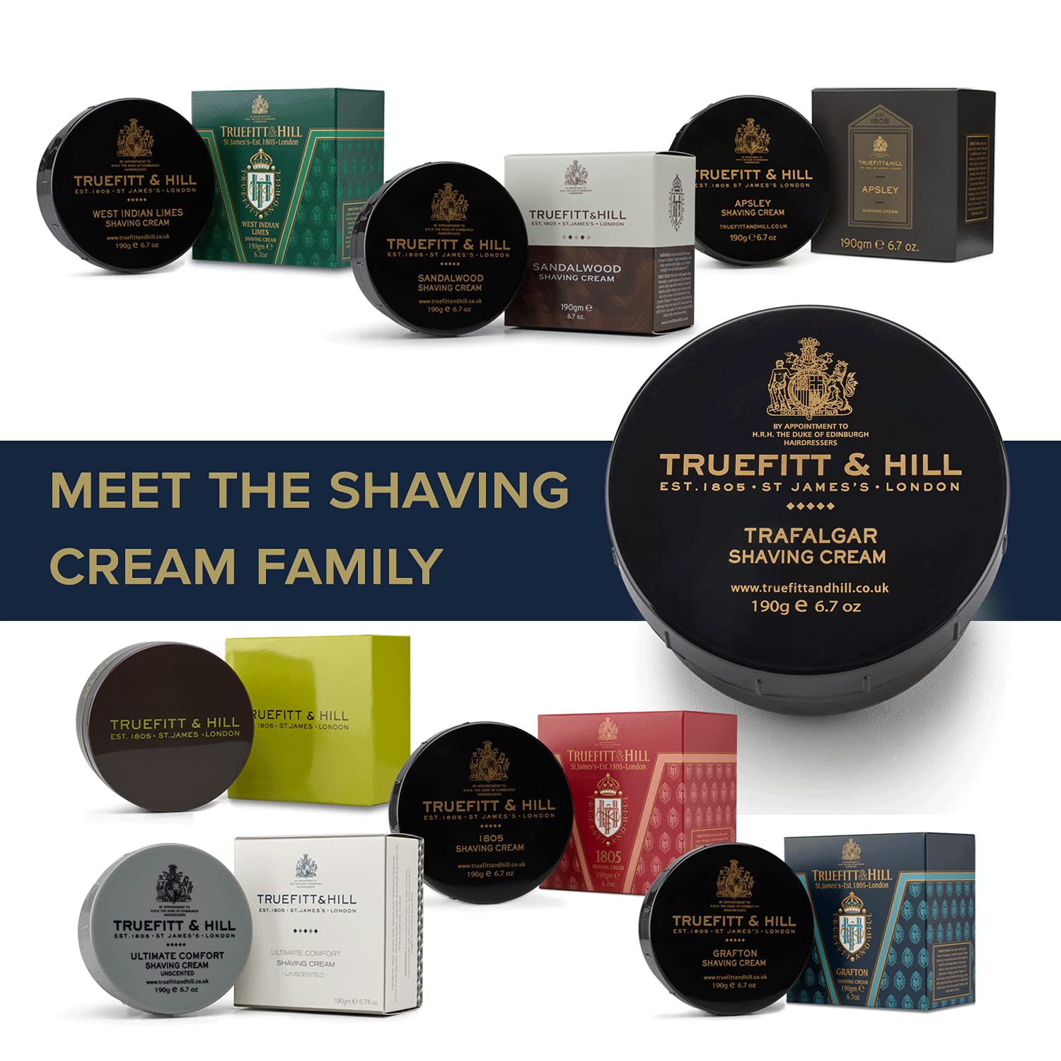 Truefitt et Hill Trafalgar héritage distinctif et soin du détail.