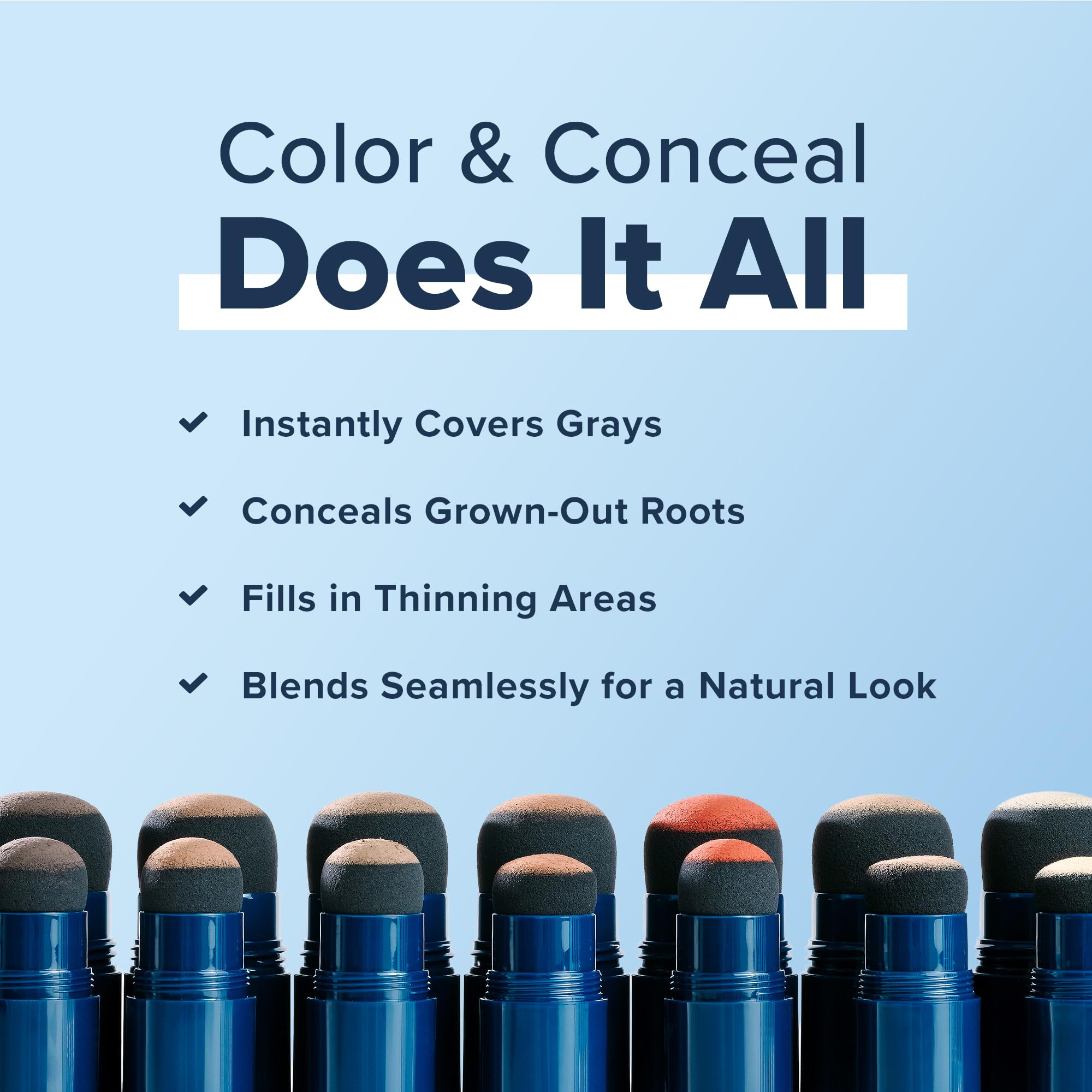 Truhair Couleur et Camouflage application précise grâce à l9eponge fournie.