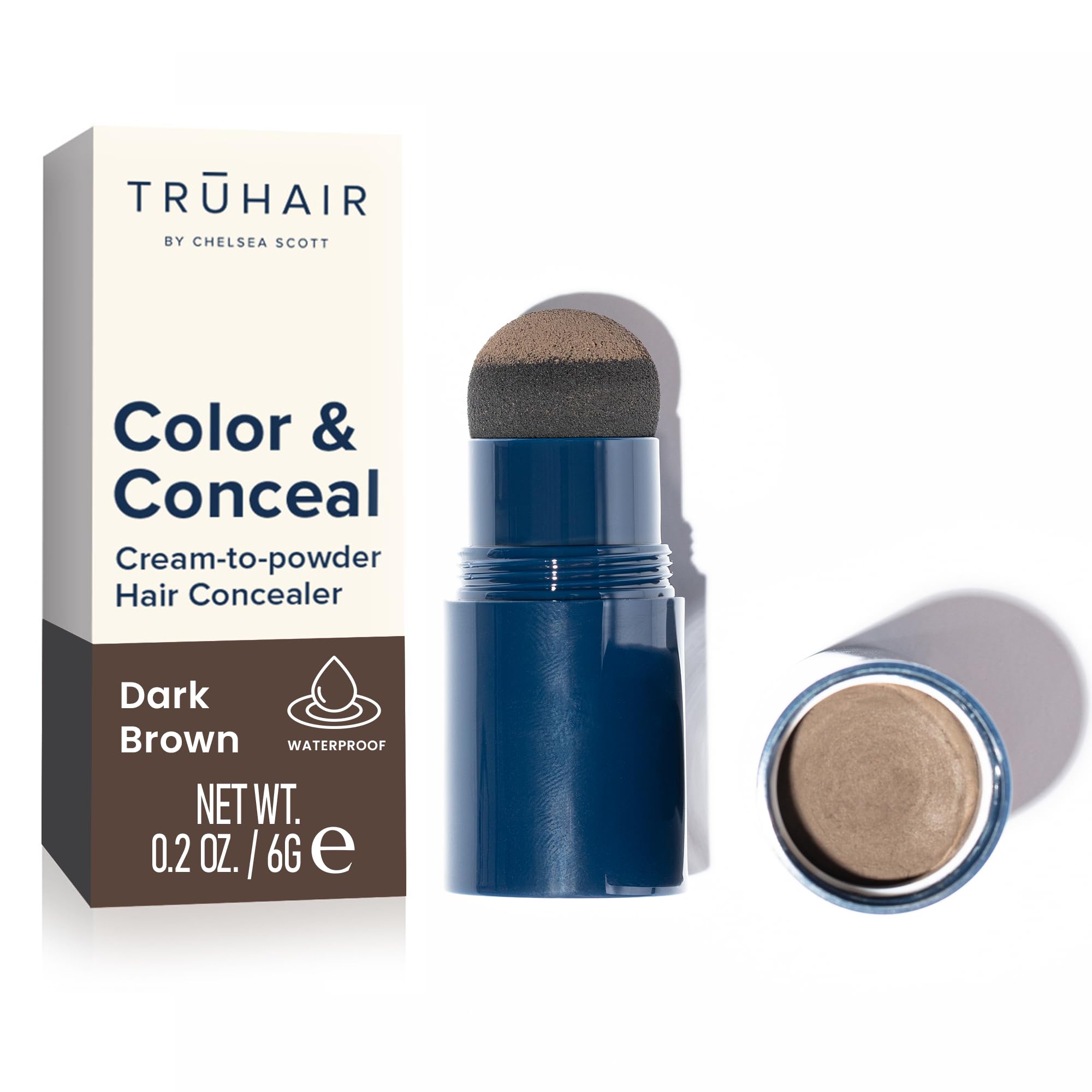 Truhair Couleur et Camouflage capuchon et éponge pour une application sans bavures.